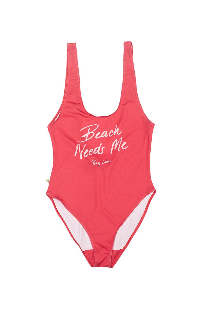 Beach Needs Me Pamela Red Swimsuit