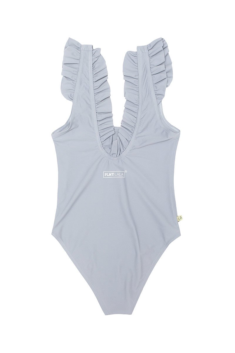 Ciao Ruffled Grey Swimsuit