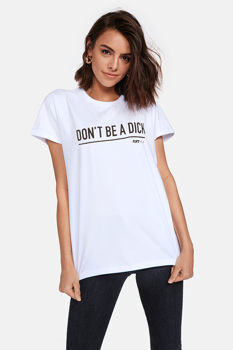Don't Be A Dick Classic White Tee