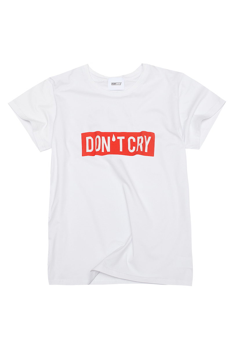 Don't Cry Classic White/Red Tee