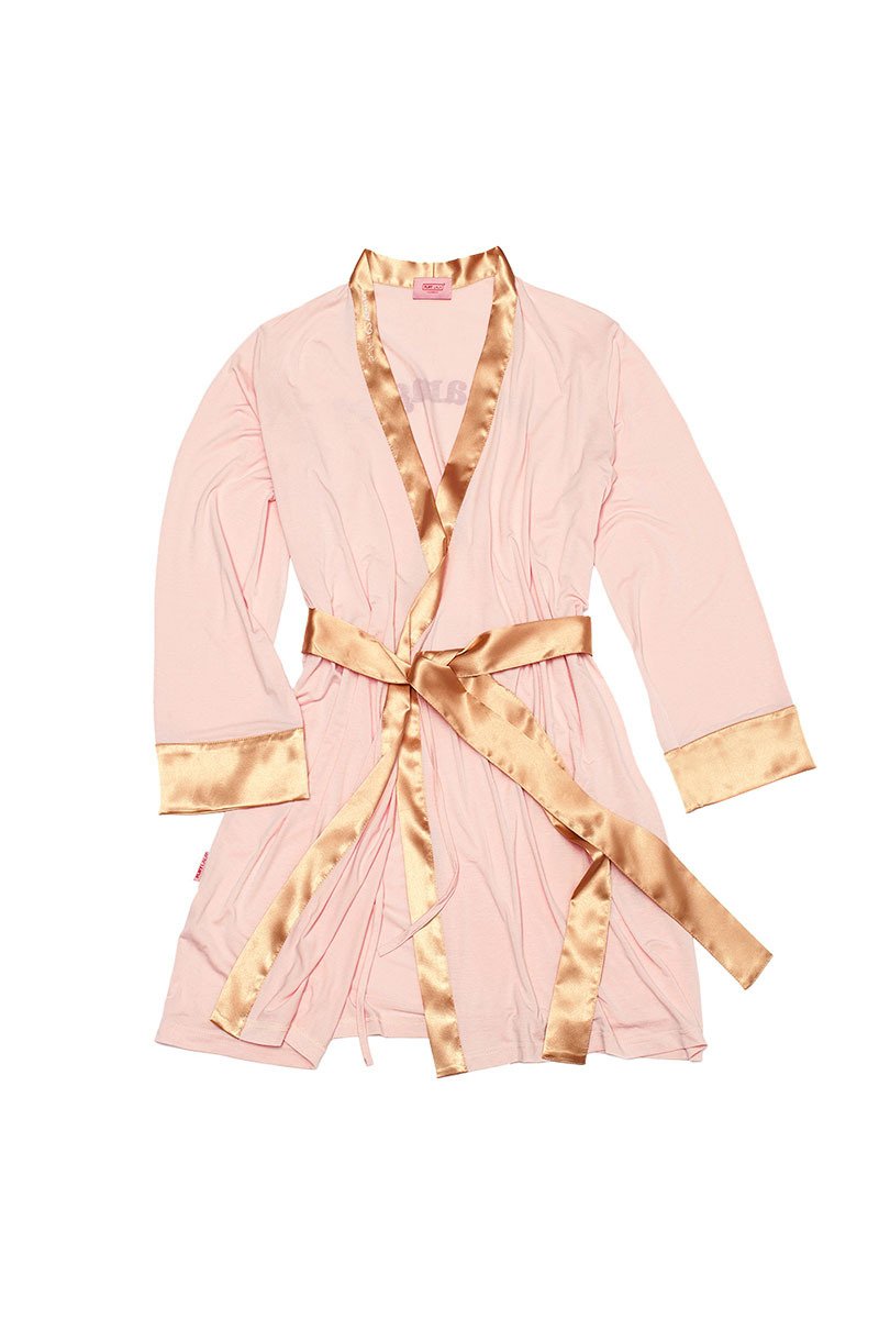 Dreamgirl Pink/Gold Viscose Kimono