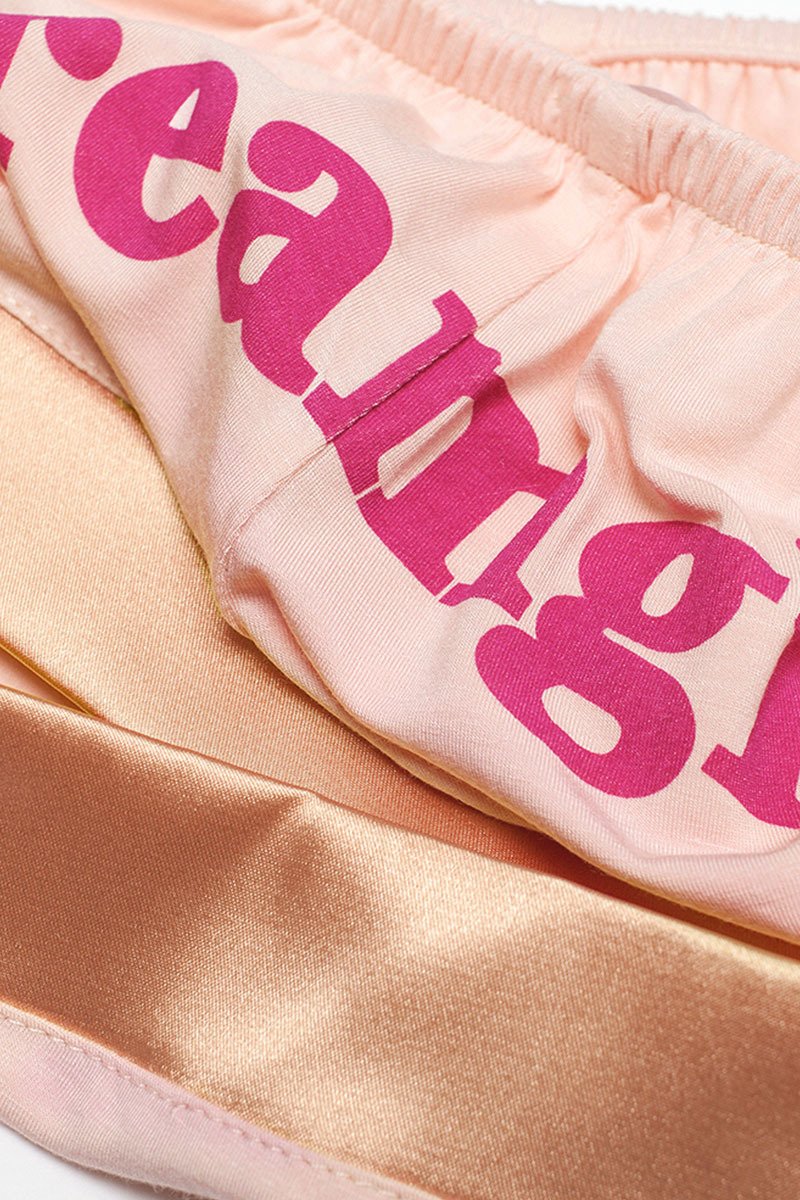 Dreamgirl Pink/Gold Viscose Pajama Set