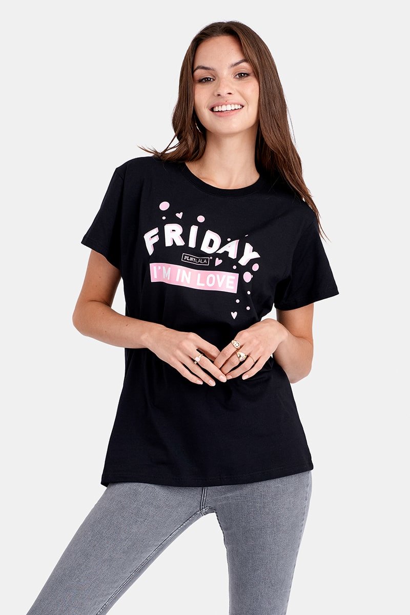 Friday I'm in Love Classic Black Tee