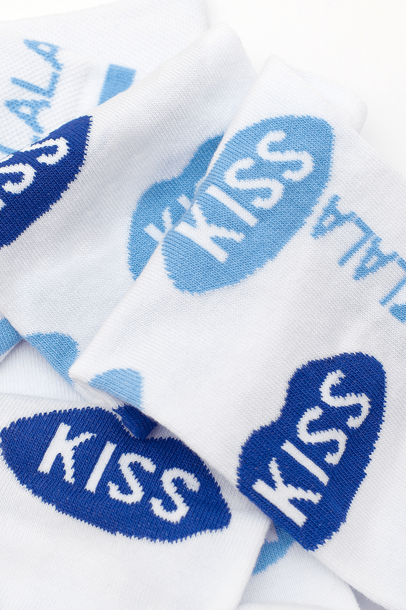 KISS Classic White/Marine Socks