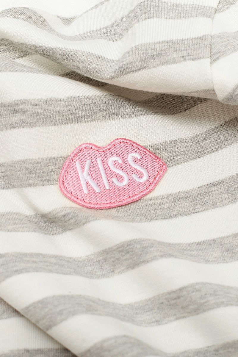 KISS French Fit Grey Stripes Tee