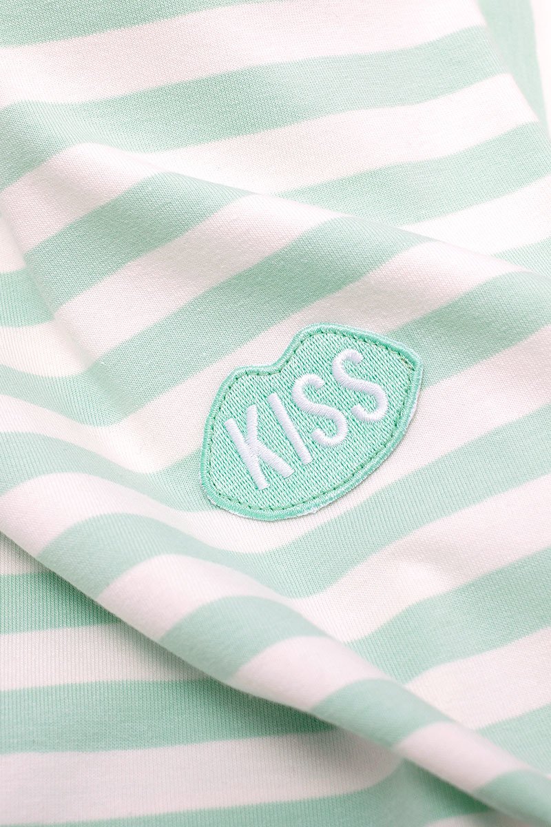 KISS French Fit Pistachio Stripes Tee