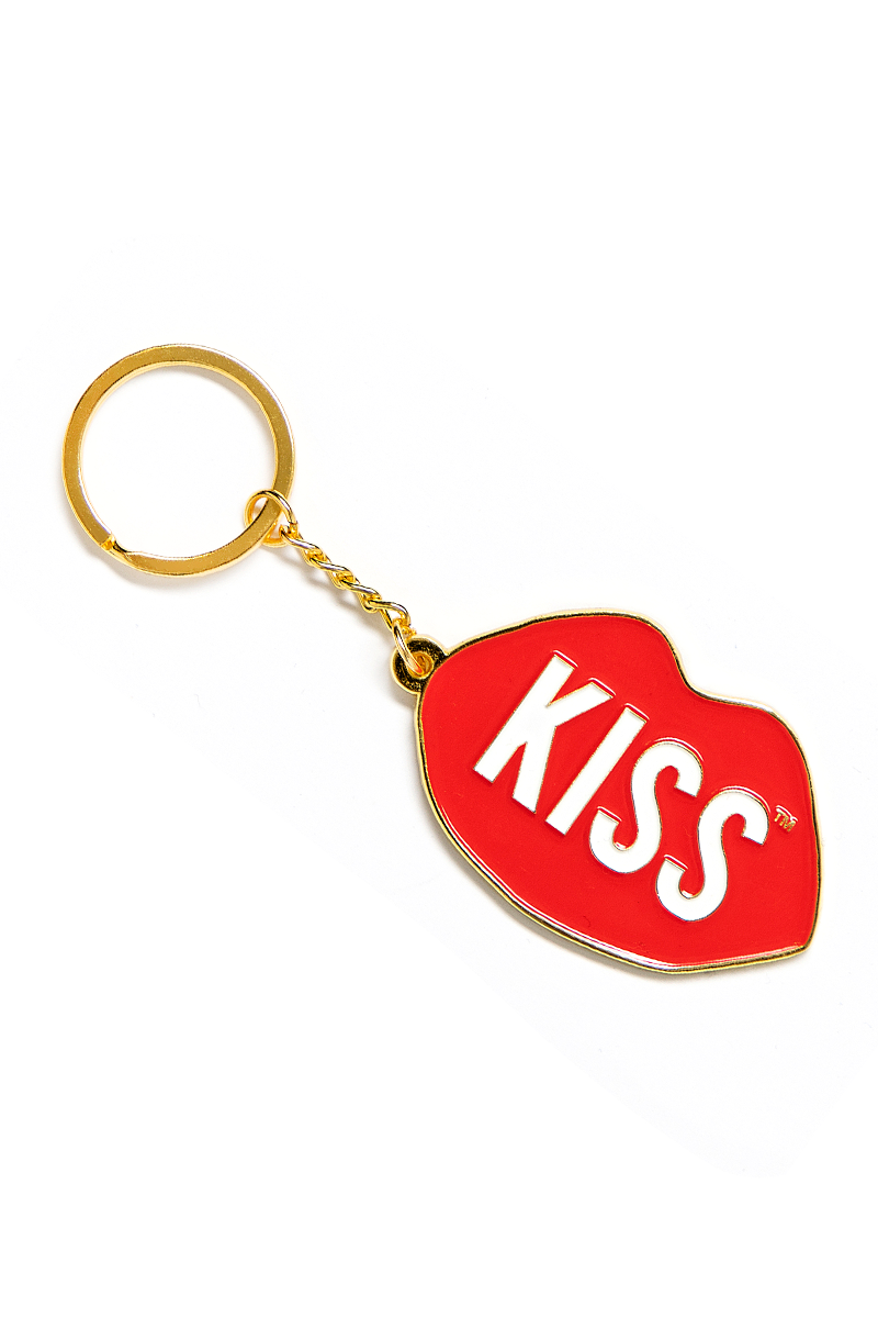 KISS Gold/Red Keychain