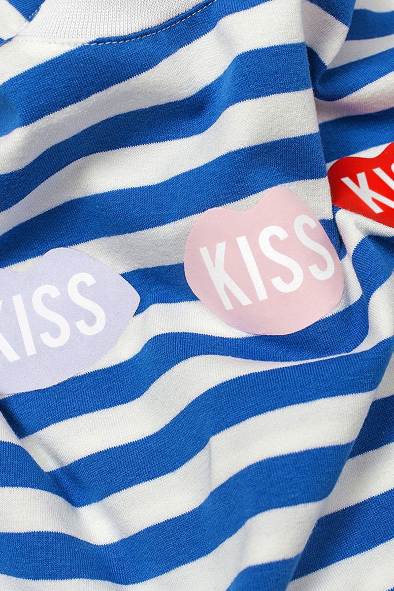 KISS KISS KISS French Fit Blue Stripes Tee
