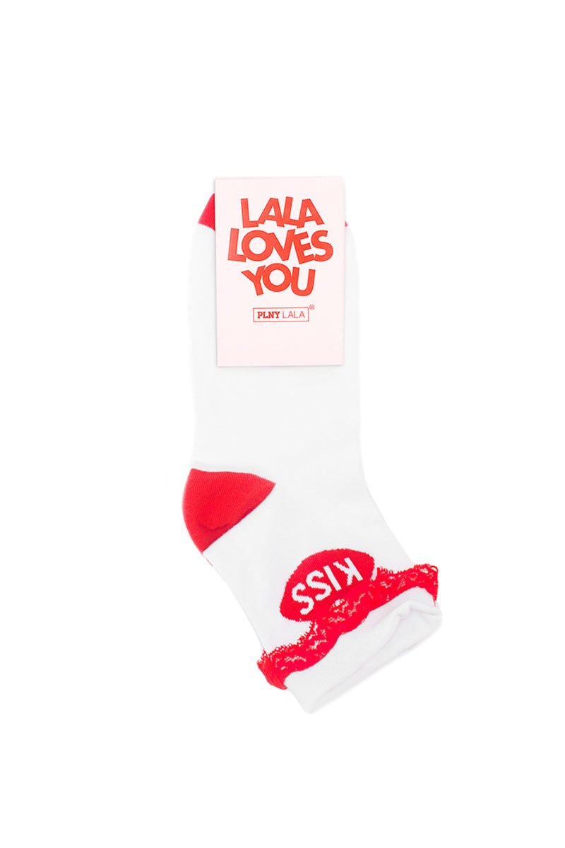 KISS Lace Red Socks
