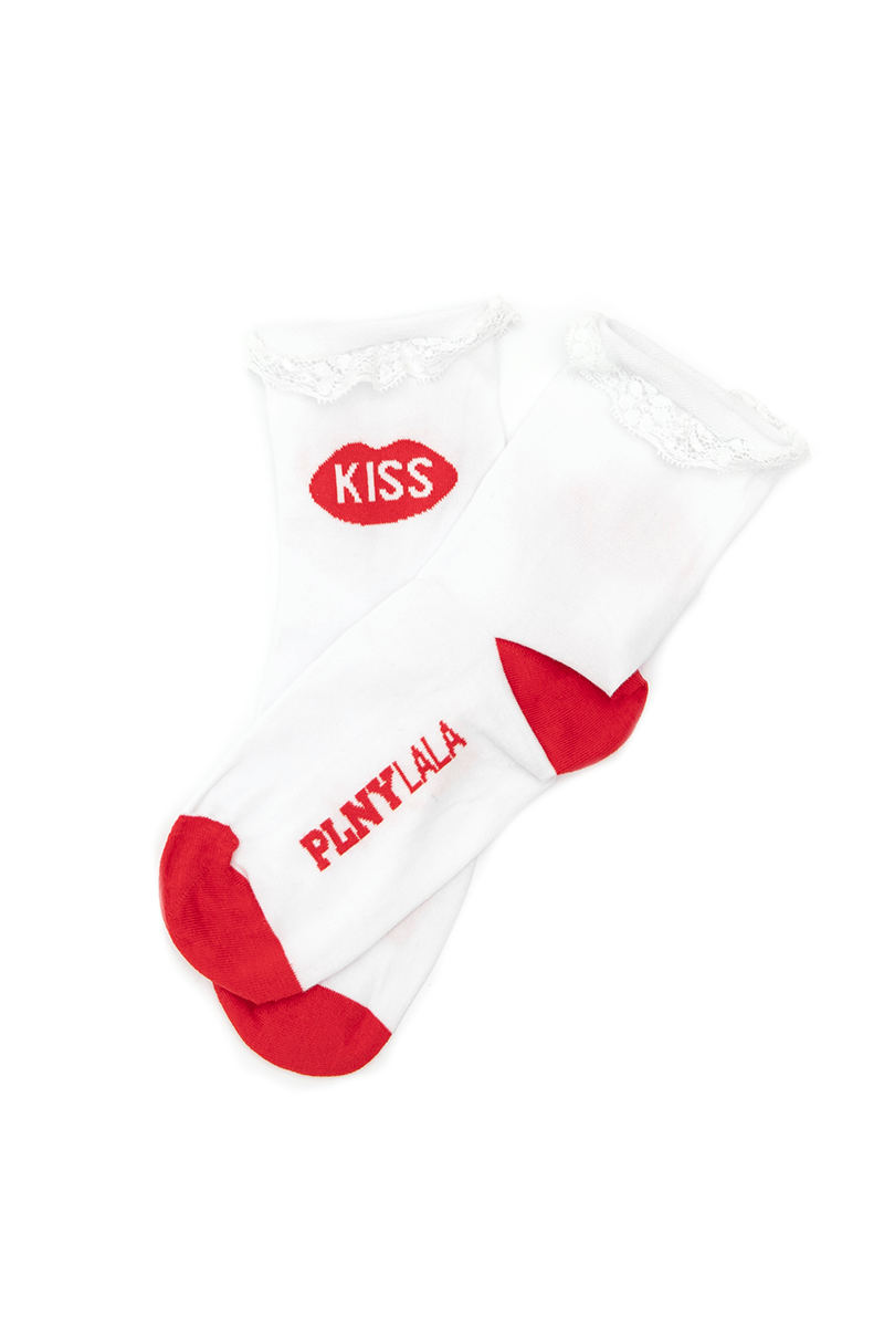 KISS Lace White Socks