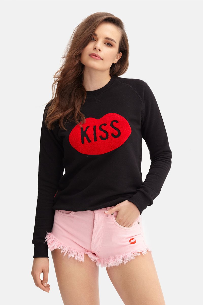KISS Regular Black Sweatshirt