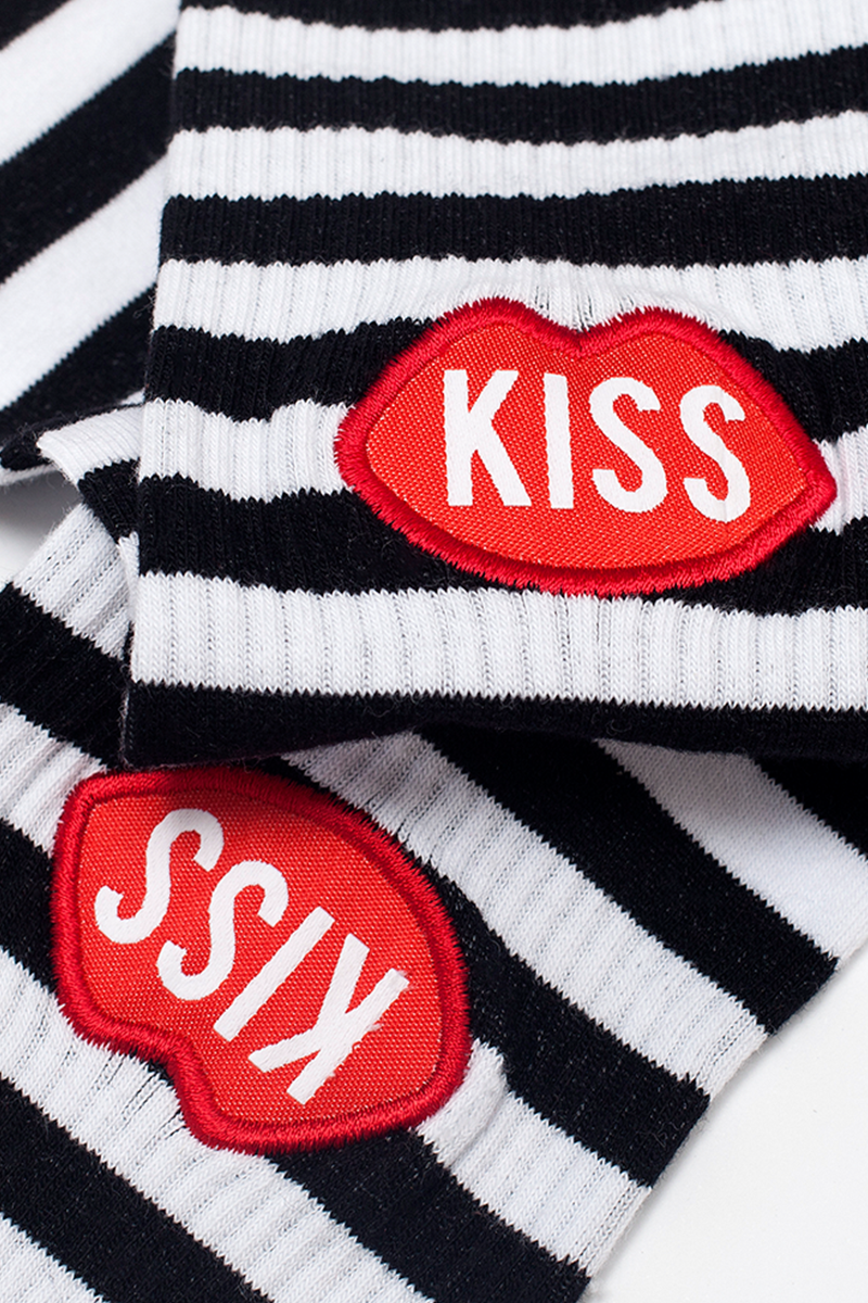 KISS Striped Classic Black Socks