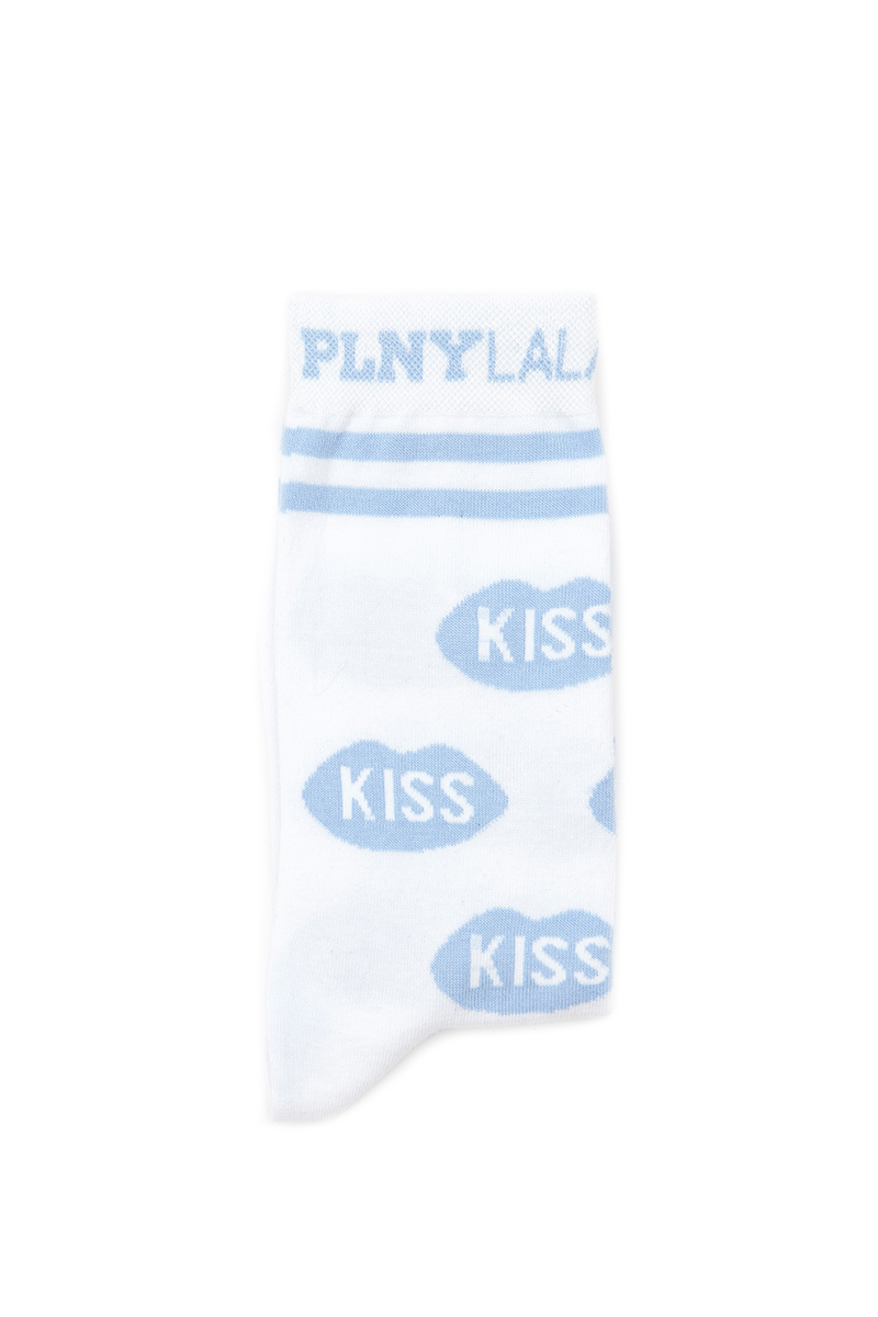 KISS & Stripes Classic Steam Blue Socks