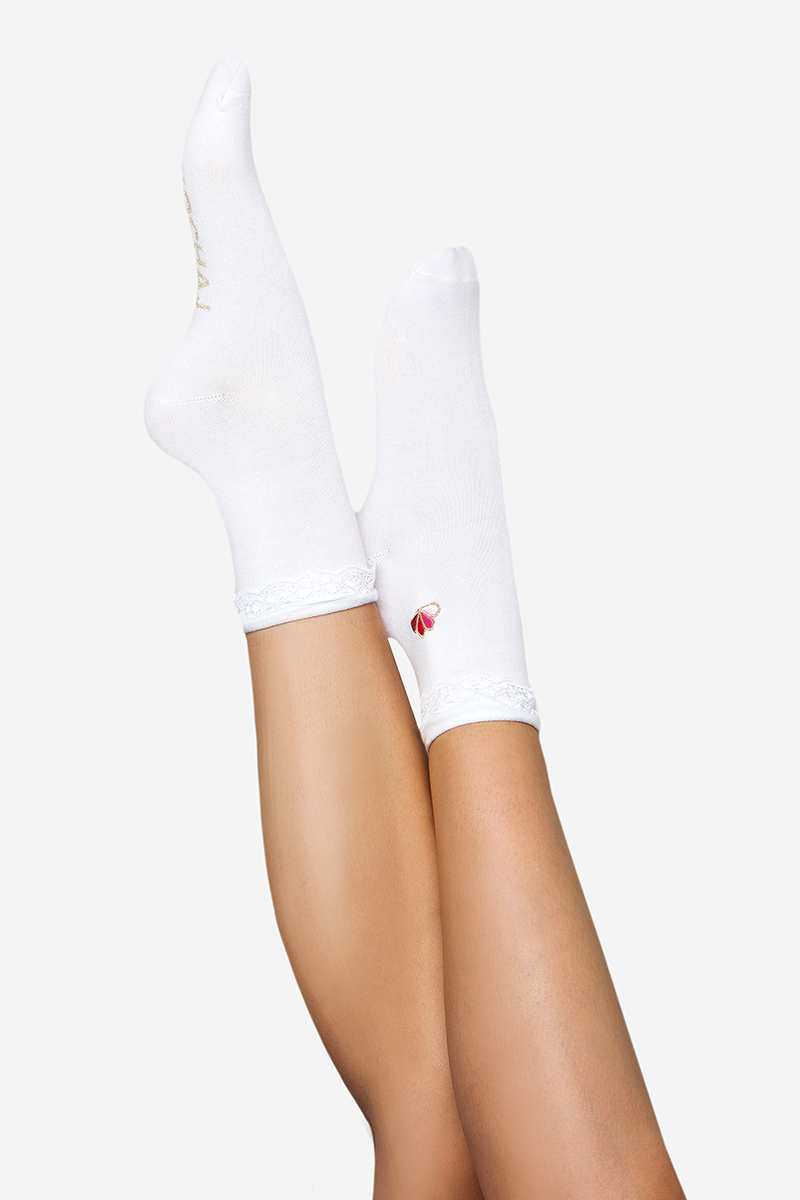 Kochaj Lace White Socks