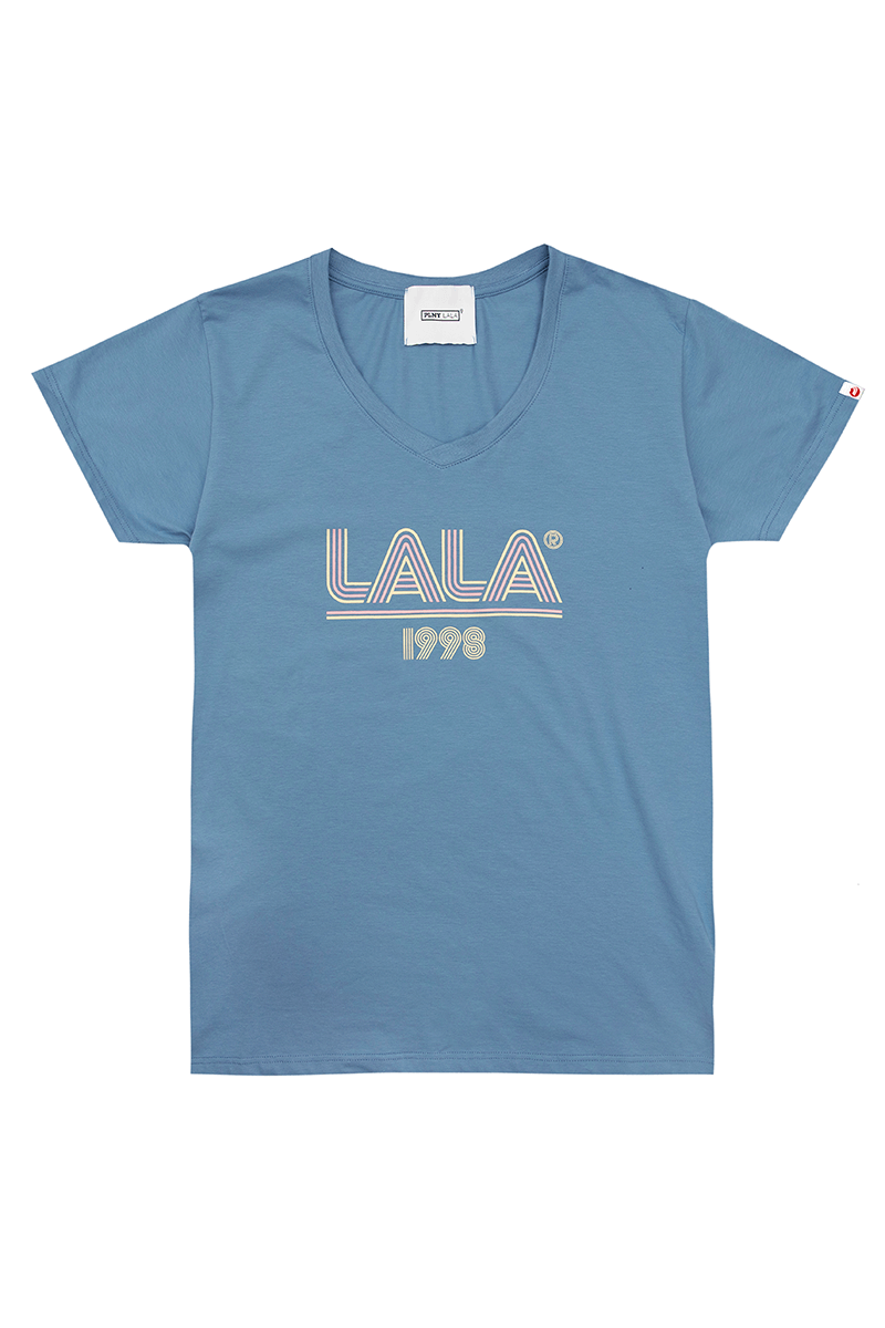 LALA '98 V-Neck Lake Blue Tee