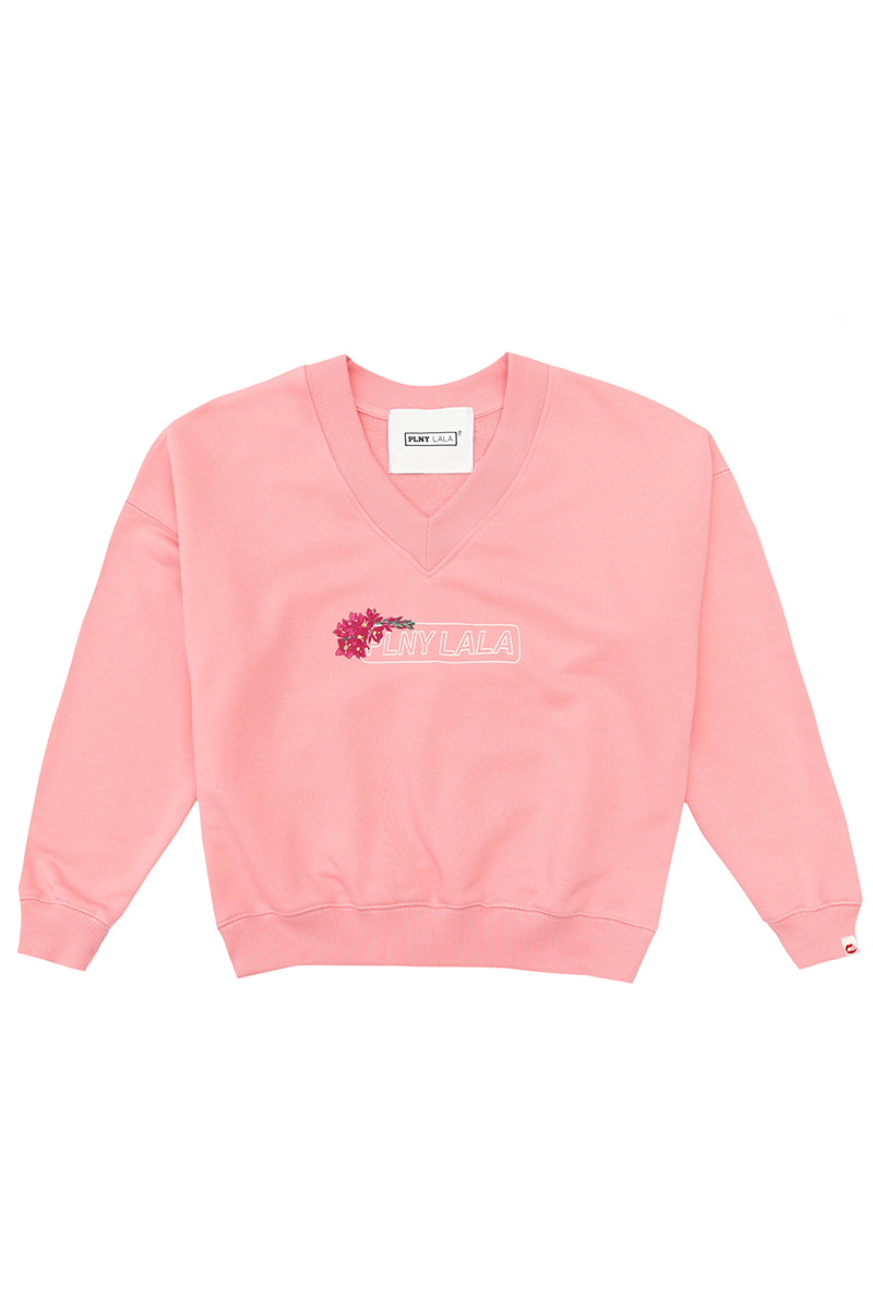 LALA Blooms Baseball Flamingo Sweatshirt