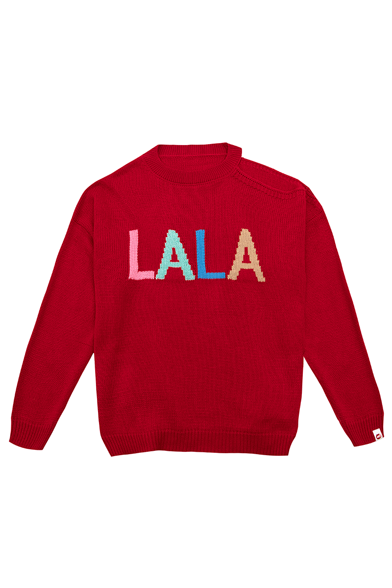 LALA Off Shoulder Carmin Sweater