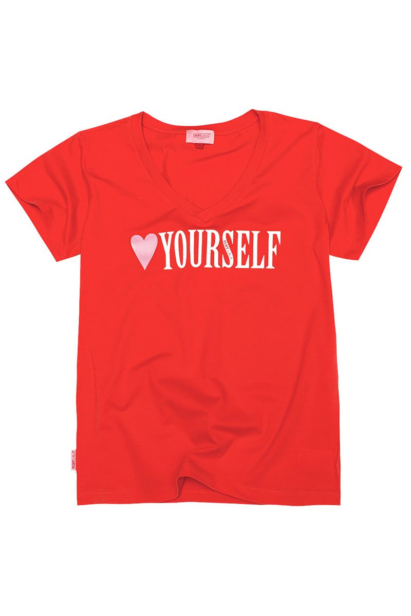 Love Yourself V-Neck Ruby Tee