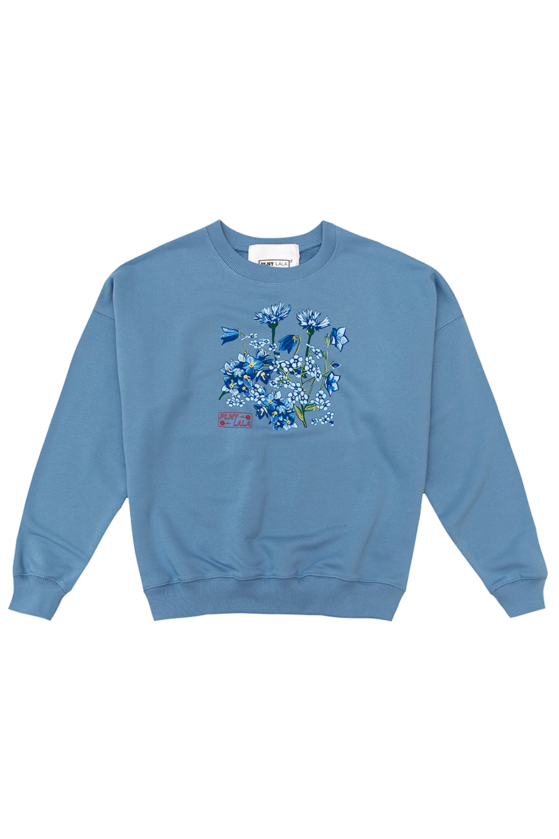 Meadow Flora Lake Blue Sweatshirt