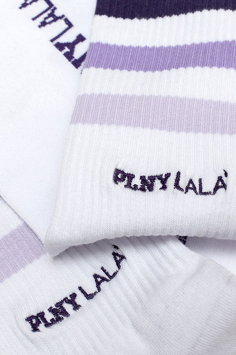 PLNY LALA Classic Violet Striped Socks