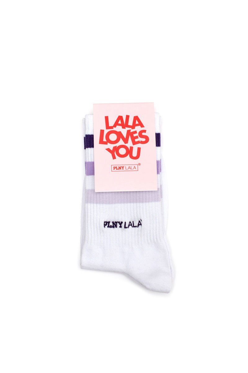 PLNY LALA Classic Violet Striped Socks