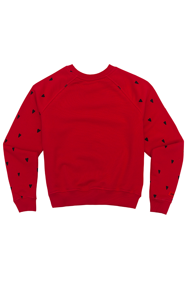 PLNY LALA Hearts Riviera Chilli Red Sweatshirt