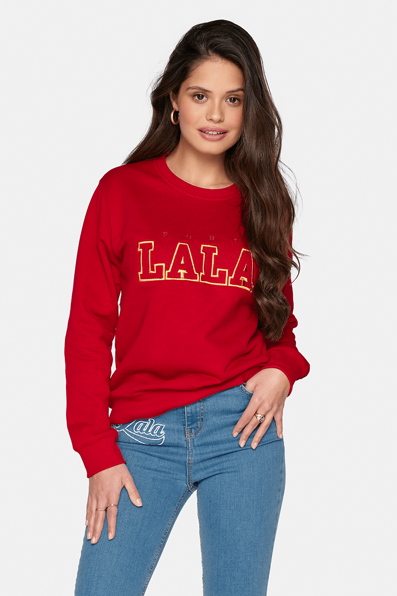 PLNY LALA Regular Chilli Red Sweatshirt