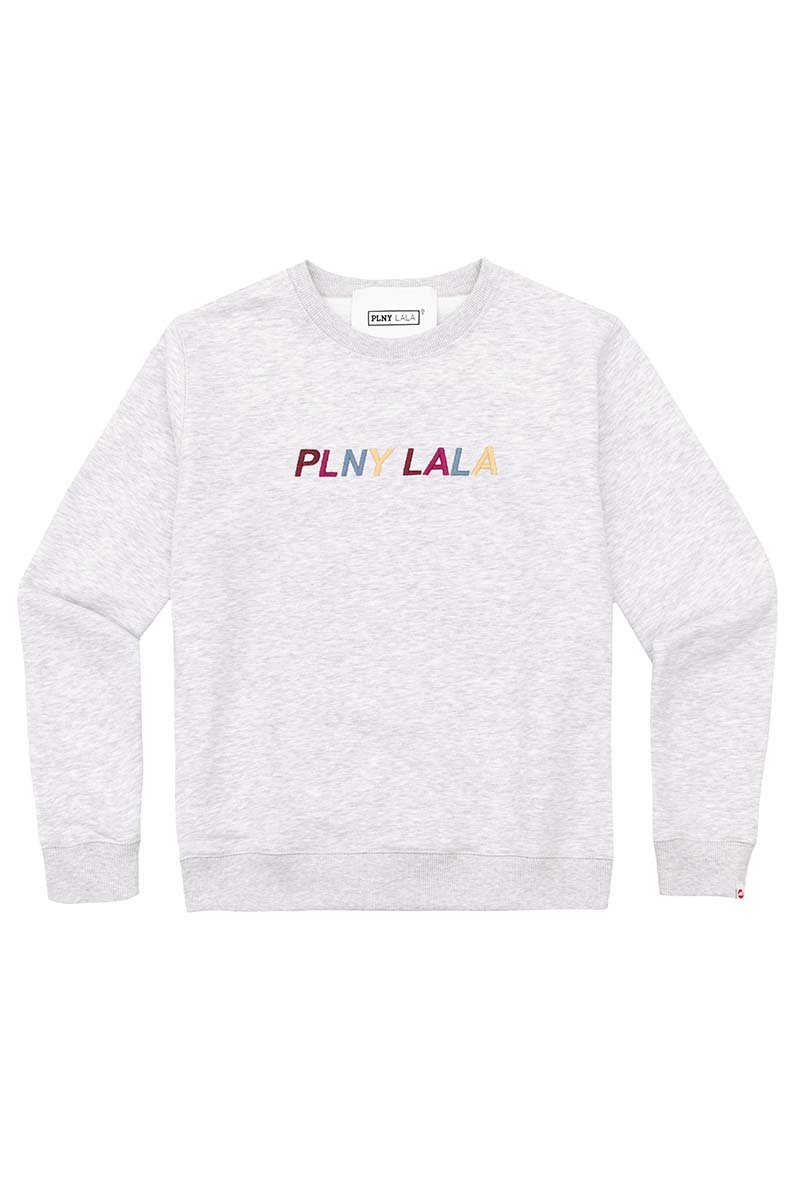 PLNY LALA Regular Light Gray Sweatshirt