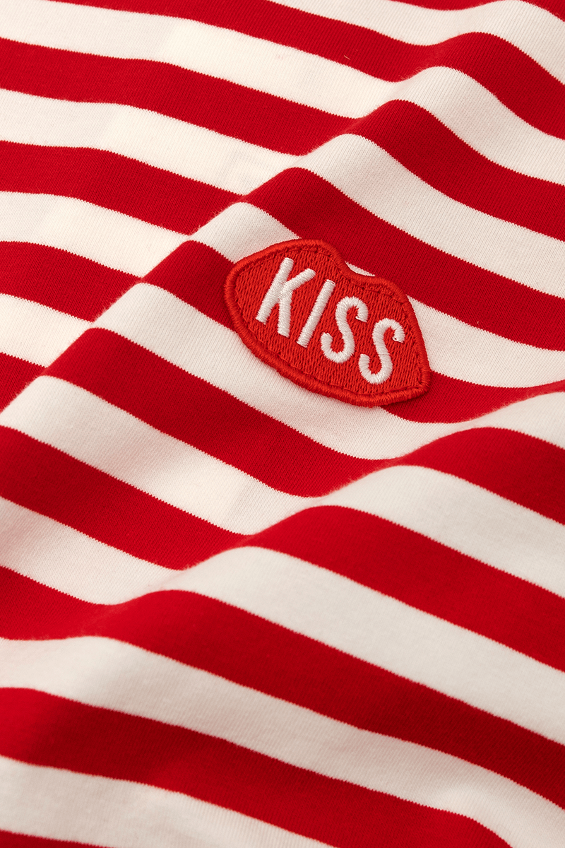 Petit KISS French Fit Carmin Stripes Longsleeve