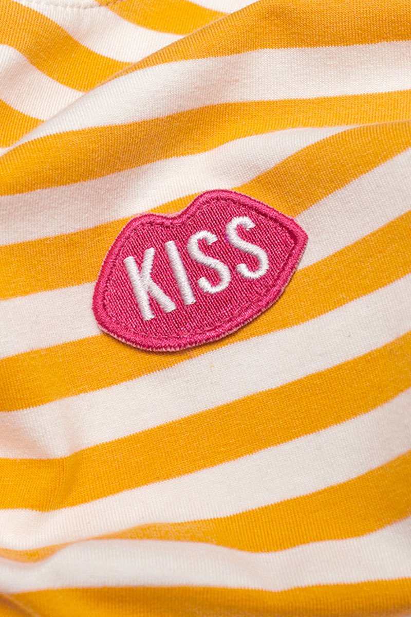 Petite KISS Relaxed Heat Stripes Tee