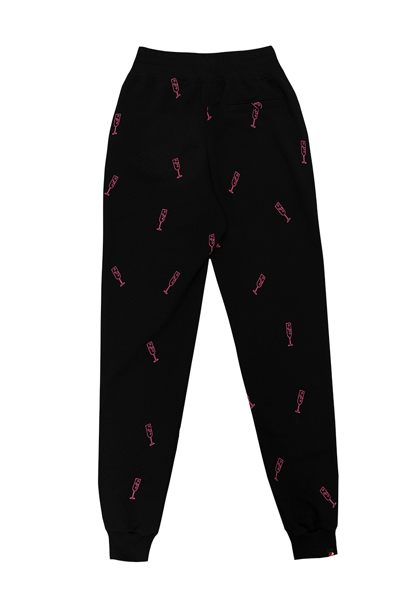 Prosecco Black/Pink Sweatpants