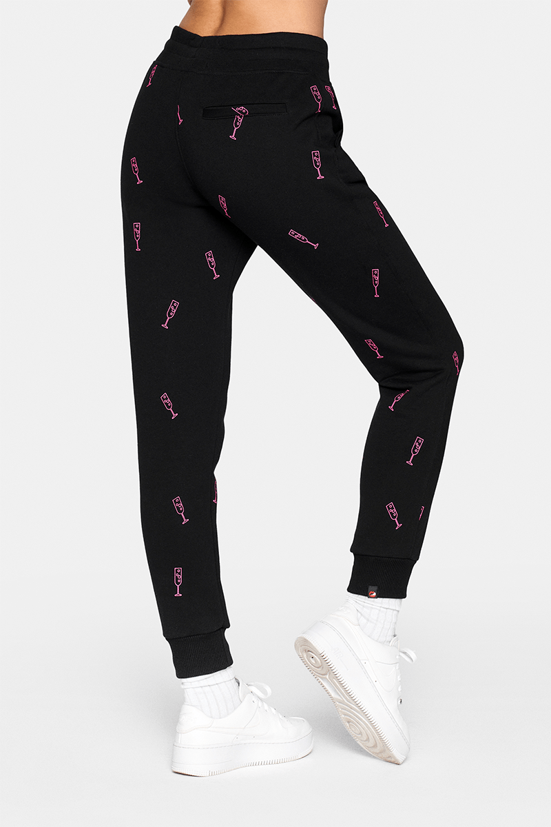 Prosecco Black/Pink Sweatpants