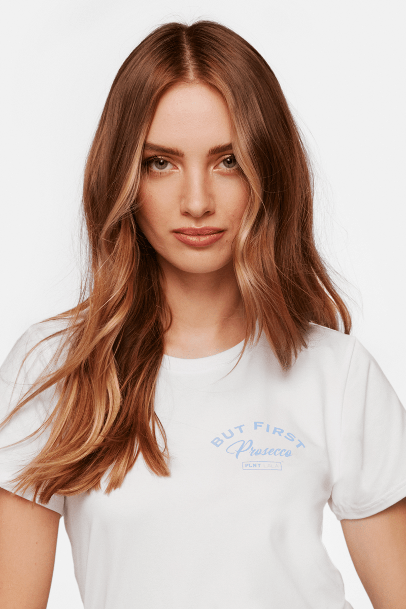 Prosecco French Fit White Tee