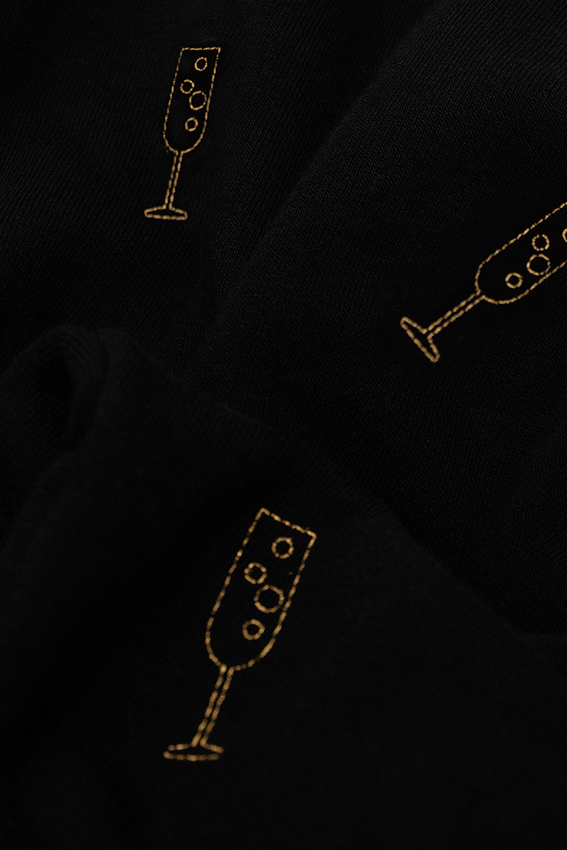 Prosecco Miss Black/Gold Hoodie