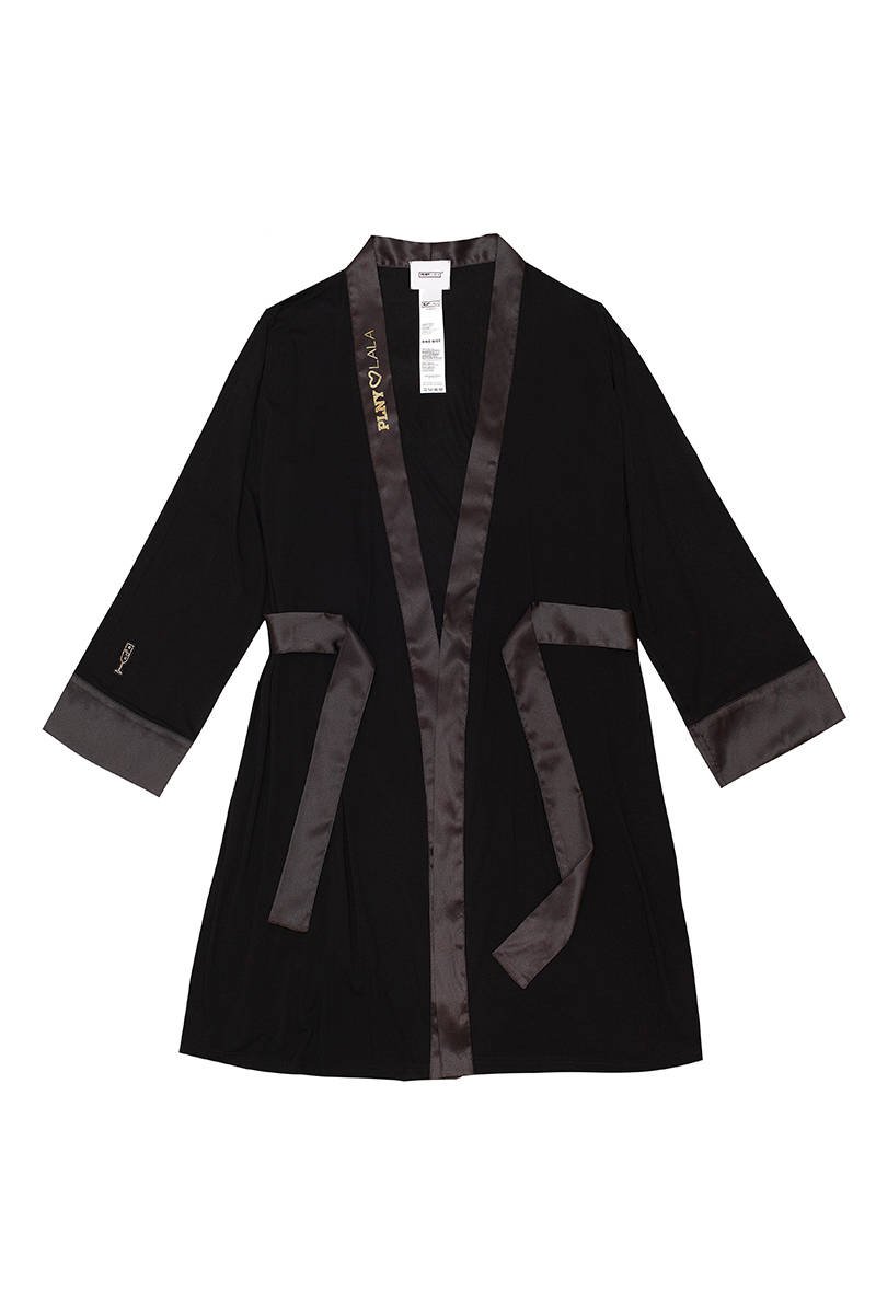 Prosecco Viscose Black Kimono