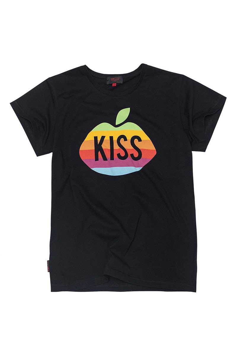 Rainbow KISS Classic Black Tee