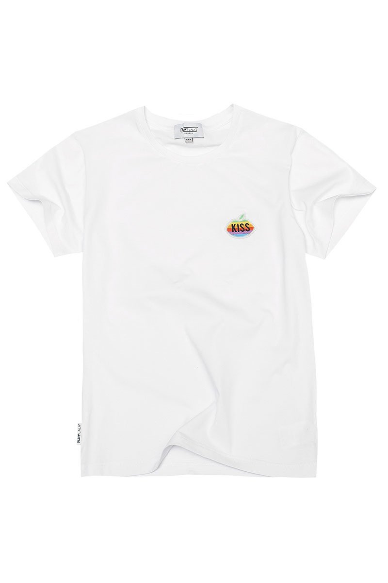 Rainbow KISS French Fit White Tee