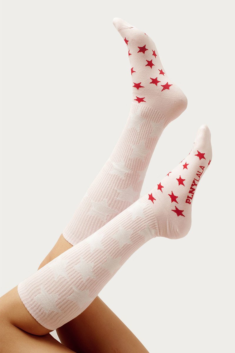 Stars Rose High Socks