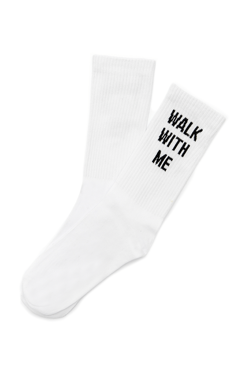 Walk With Me Classic White Socks