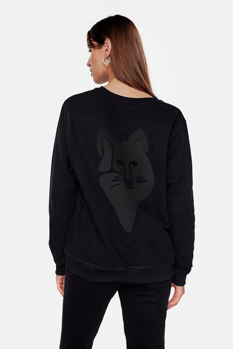 Warszawska LALA Foxy Regular Black Sweatshirt