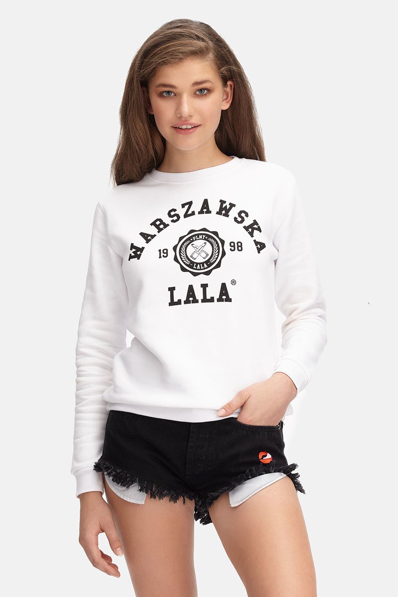 Warszawska LALA Regular White Sweatshirt