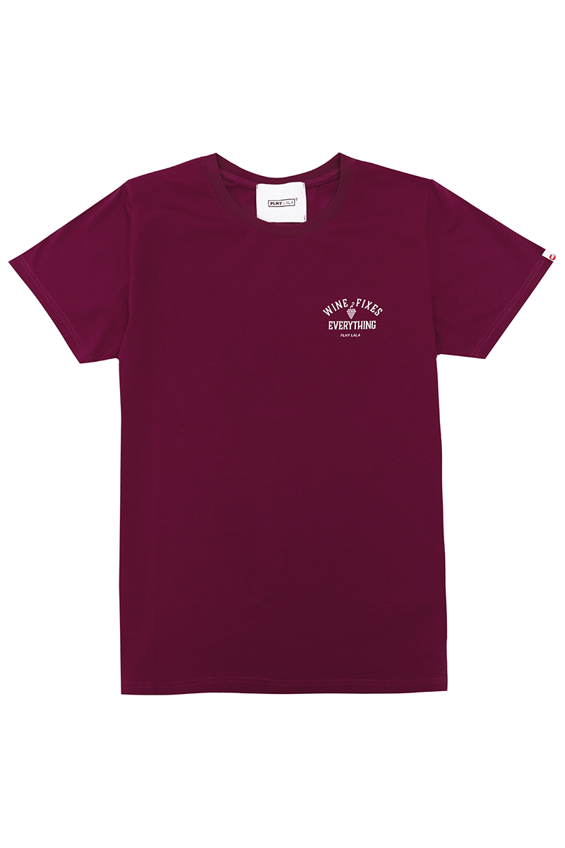 Wine French Fit Prince Tee